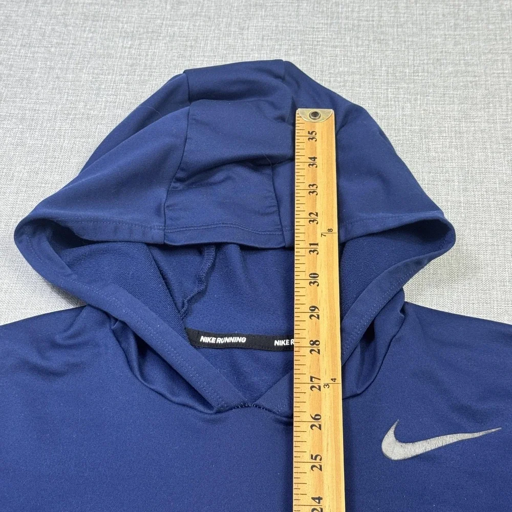 Nike Running Hoodie‎ Mens 2XL Blue Pullover Performance Graphic Long Sleeve